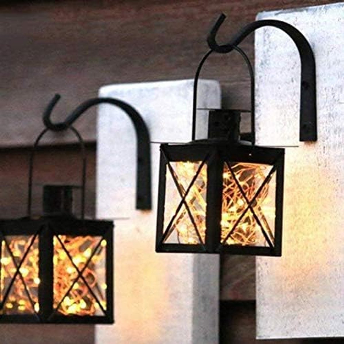 2-Piece Plant Wall Rack - Wall Hook Hanging Basket - Flowerpot Hook - Plant Hook - Iron Wall Rack - Wall Decoration - Metal Plant Hook - For Vase, Bird Feeder, Plant - Lantern Hook - Wall Hook For Plants - Garden Hook - Black - Image 6