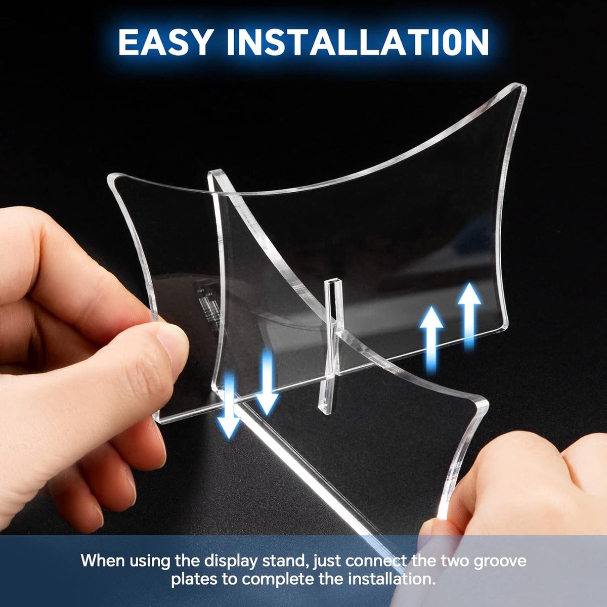 4 pieces - Ball holder - Ball rack - Ball stand - Acrylic ball rack - Ball storage rack - Display rack - football stand - ball holder - acrylic sports ball stand - volleyball support - for basketball, volleyball, football, rugby ball - 12*6.5 cm - transpa - Image 4
