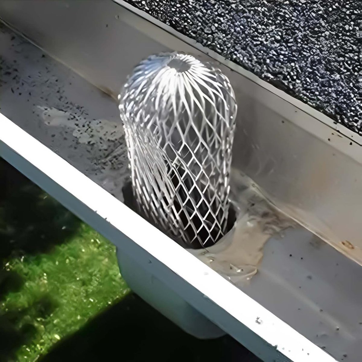 Downpipe leaf catcher - 6 Pieces - Wire mesh screen - Downpipe protector - Gutter guard - gutter guard - Against leaves in gutter - Leaf catcher - Anti-Clog - for preventing blockage and debris - Image 2