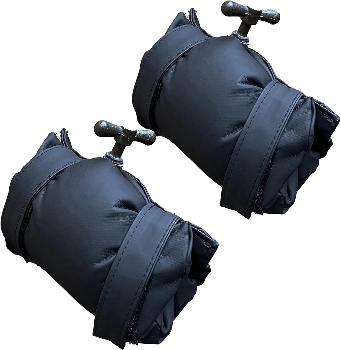2 Pieces Frost Protection Cover - Tap Freeze Cover - Frost-Free Outdoor Tap Protection Cover - Outdoor Tap Covers - Frost Protection - Outdoor Tap Cover - Frost Protection Facade Tap - Frost Cover - Anti-frost - Waterproof Reusable - Black - Image 1