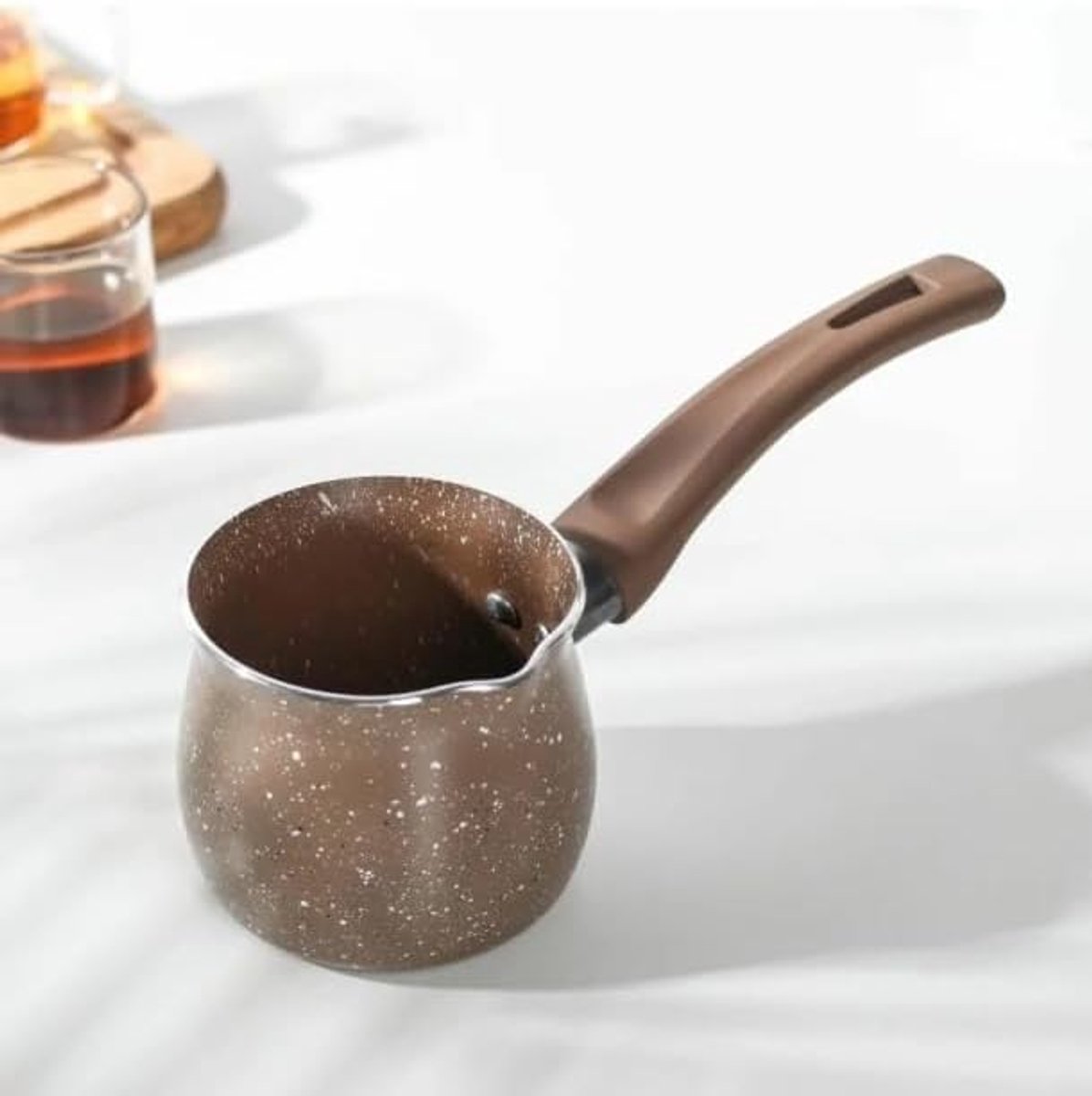 coffee pot - milk pan - non-stick milk pan - 10 cm small pan - insulated soup pot - mini milk pan - aluminum alloy - burn-resistant - Image 4