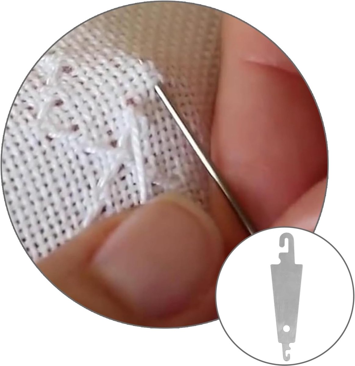 20 pieces - Needle threader - Seam guide - Sewing aid - stainless steel hook needle threader - embroidery and cross-stitch needle threading tool - hand sewing machine DIY tool - sewing tools - sewing accessories - for large eye needles - 50*12 mm - Image 2