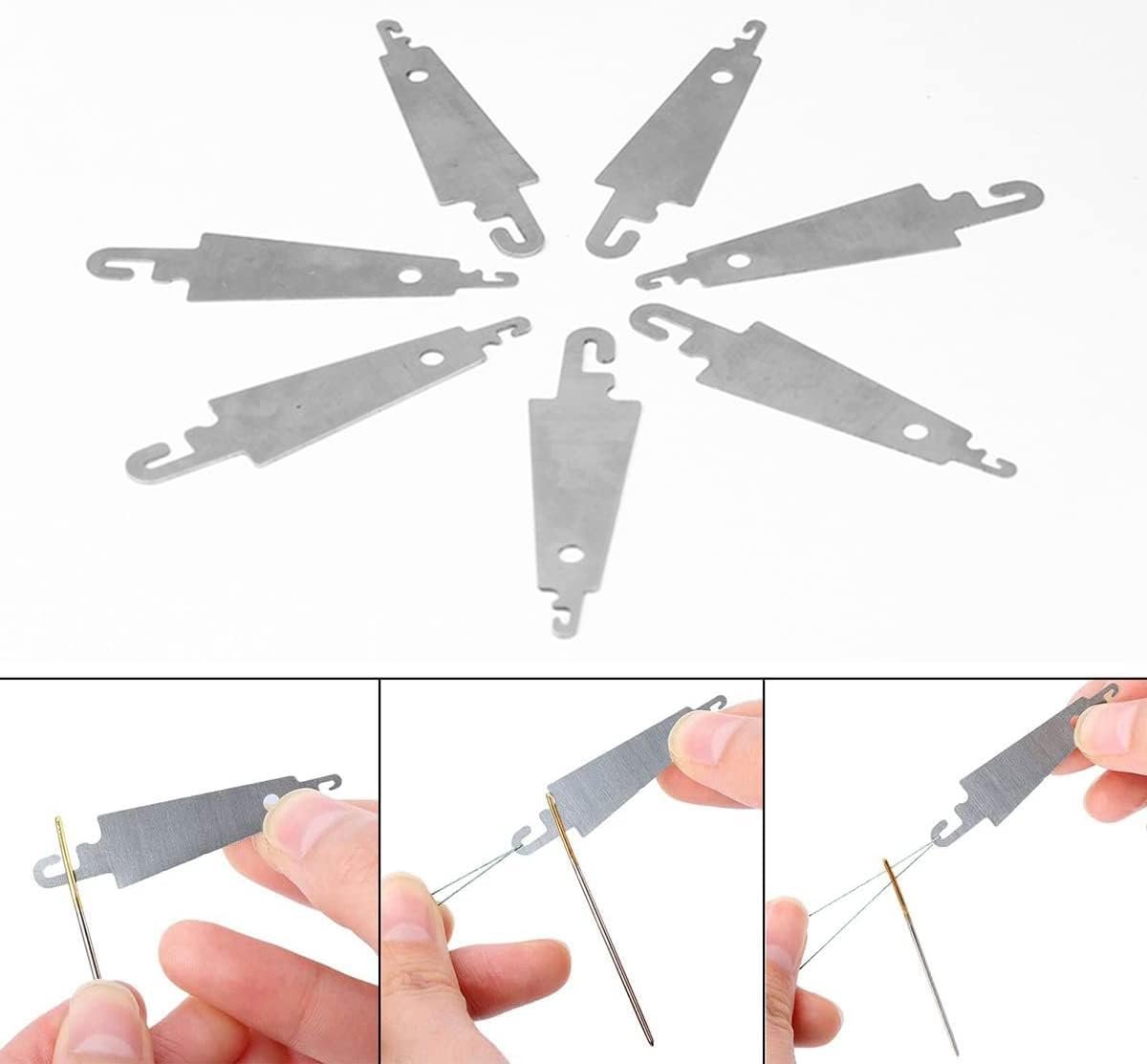20 pieces - Needle threader - Seam guide - Sewing aid - stainless steel hook needle threader - embroidery and cross-stitch needle threading tool - hand sewing machine DIY tool - sewing tools - sewing accessories - for large eye needles - 50*12 mm - Image 3
