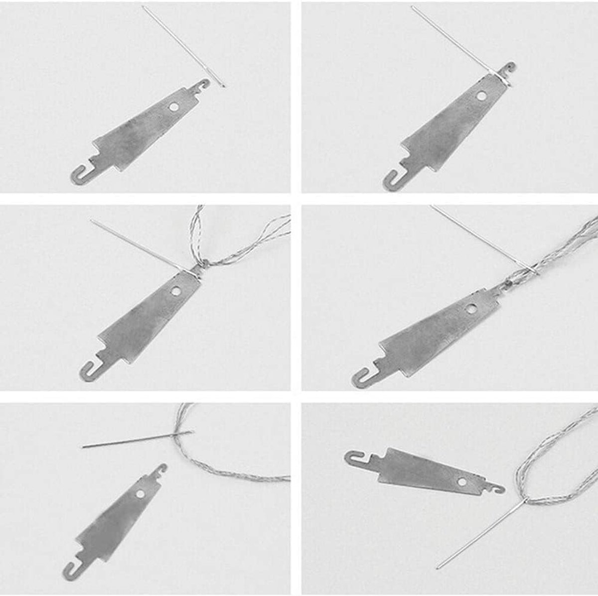 20 pieces - Needle threader - Seam guide - Sewing aid - stainless steel hook needle threader - embroidery and cross-stitch needle threading tool - hand sewing machine DIY tool - sewing tools - sewing accessories - for large eye needles - 50*12 mm - Image 4