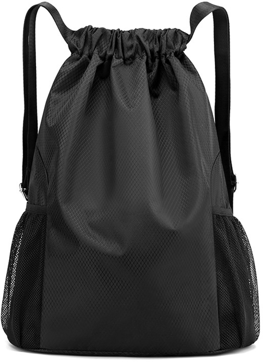 47*38*18cm - Drawstring bag - Drawstring backpack - large unisex sports backpack - with drawstring - gym bag - with two side pockets - backpack - sports bag - waterproof Oxford fabric backpack - waterproof travel bag - for beach, school, yoga, travel, out - Image 1