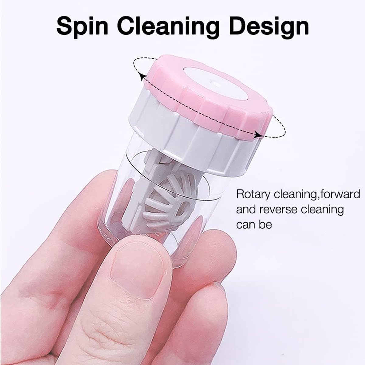 Lens case - 10 pieces - Contact lens holder - lens cleaning container - portable contact lens cleaner - contact lens cleaner - contact lens container cleaner - contact lens case - plastic - Manual contact lens cleaner - Travel storage set - Image 3
