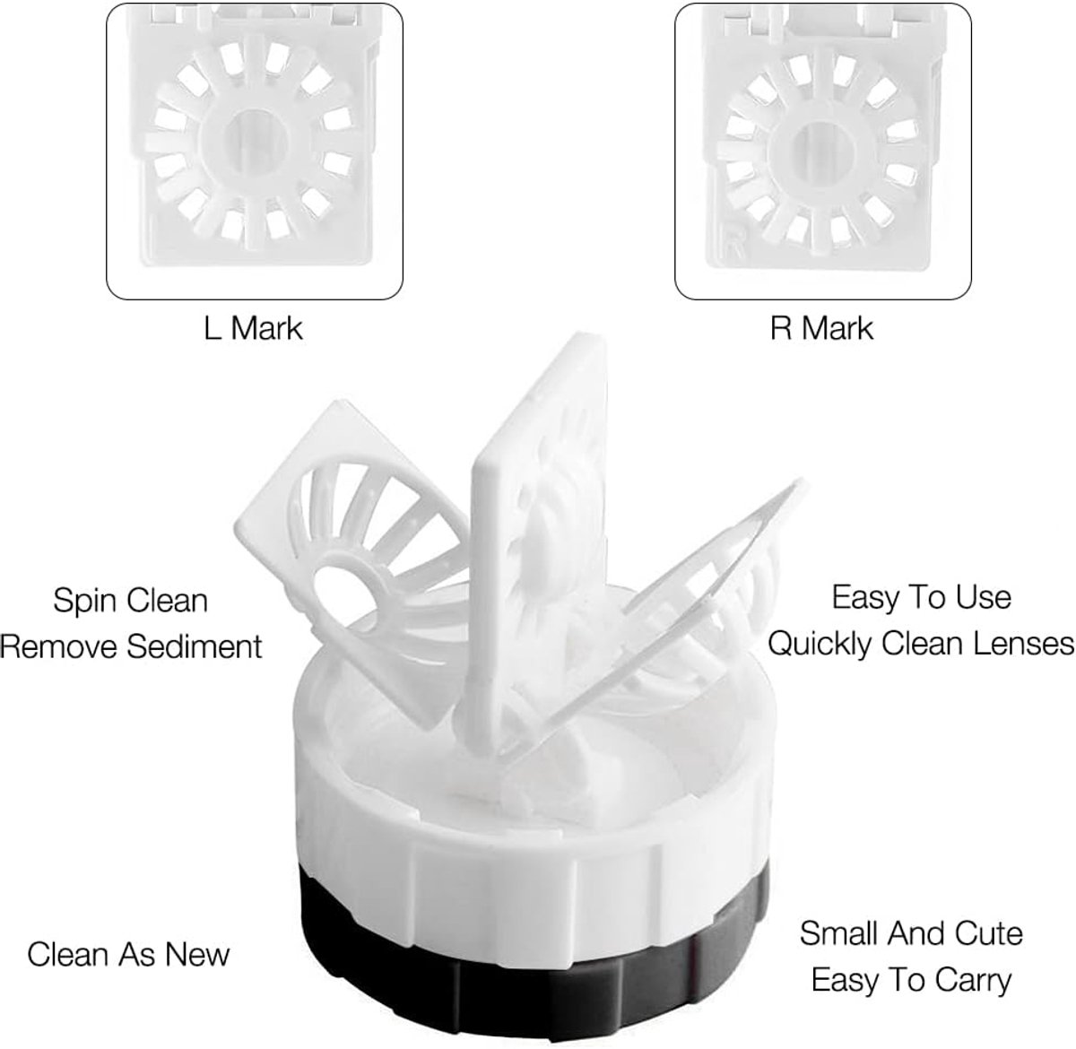 Lens case - 10 pieces - Contact lens holder - lens cleaning container - portable contact lens cleaner - contact lens cleaner - contact lens container cleaner - contact lens case - plastic - Manual contact lens cleaner - Travel storage set - Image 5