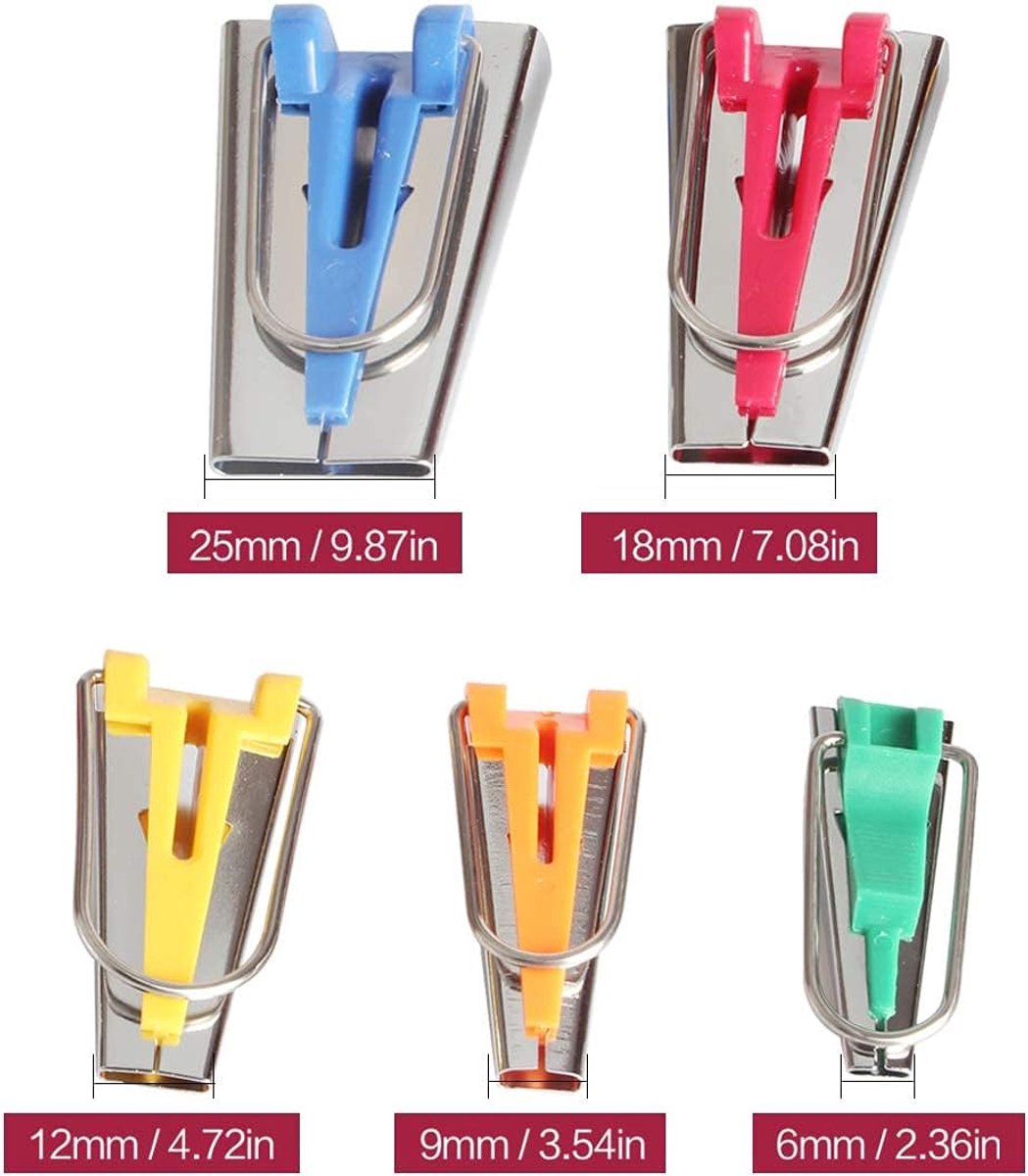 5-piece set - Bias Tape Maker Set - of 5 sizes (6 mm/9 mm/12 mm/18 mm/25 mm) - for sewing and quilting Bias tape - fabric bias tape maker Sewing machine tools - for DIY patchwork - Sewing machine accessories - Sewing tools - Image 5