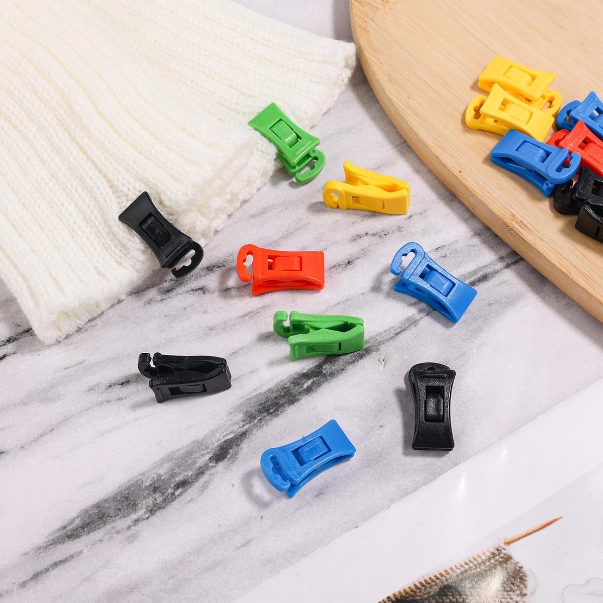 Sock dryer - 50 pieces - Sock clips - Pegs - Colorful sock clips - Plastic sock clamps - Anti-loss drying rack - Sock drying rack - Sock drying rack - Drying carousel - 5 colors - Image 4
