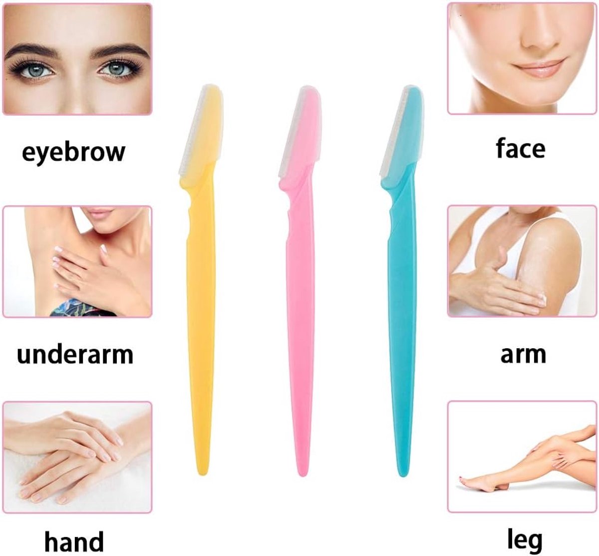 6 pieces eyebrow trimmer - eyebrow blade - Facial Safety Eyebrow Razor - razor blades - Exfoliating dermaplaning tool for women and men - blades - facial razor blades - Image 4