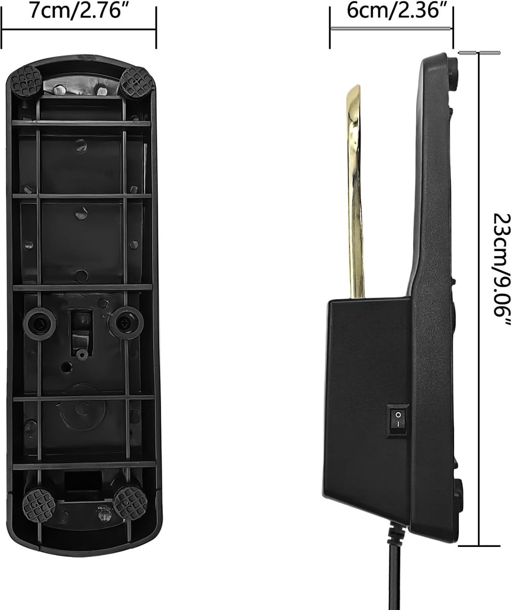 Universal sustain pedal for keyboard - Sustain pedal - universal piano foot pedal - for Boston sustain pedal for piano or keyboard - 1/4'' (6.35 mm) input plug - for digital piano/MIDI electronic keyboard and synthesizer - Gold - Image 5