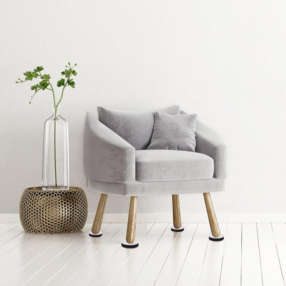 16 pieces - 6*1.65 cm - table leg risers - furniture leg cushions - EVA and felt materials - chair foot pads - self-adhesive furniture risers - table leg cushions - adjustable table heights - crash pads - multifunctional protective pad - Image 5