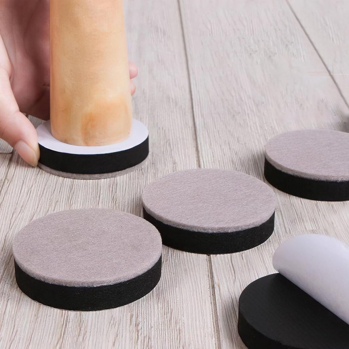 16 pieces - 6*1.65 cm - table leg risers - furniture leg cushions - EVA and felt materials - chair foot pads - self-adhesive furniture risers - table leg cushions - adjustable table heights - crash pads - multifunctional protective pad - Image 6