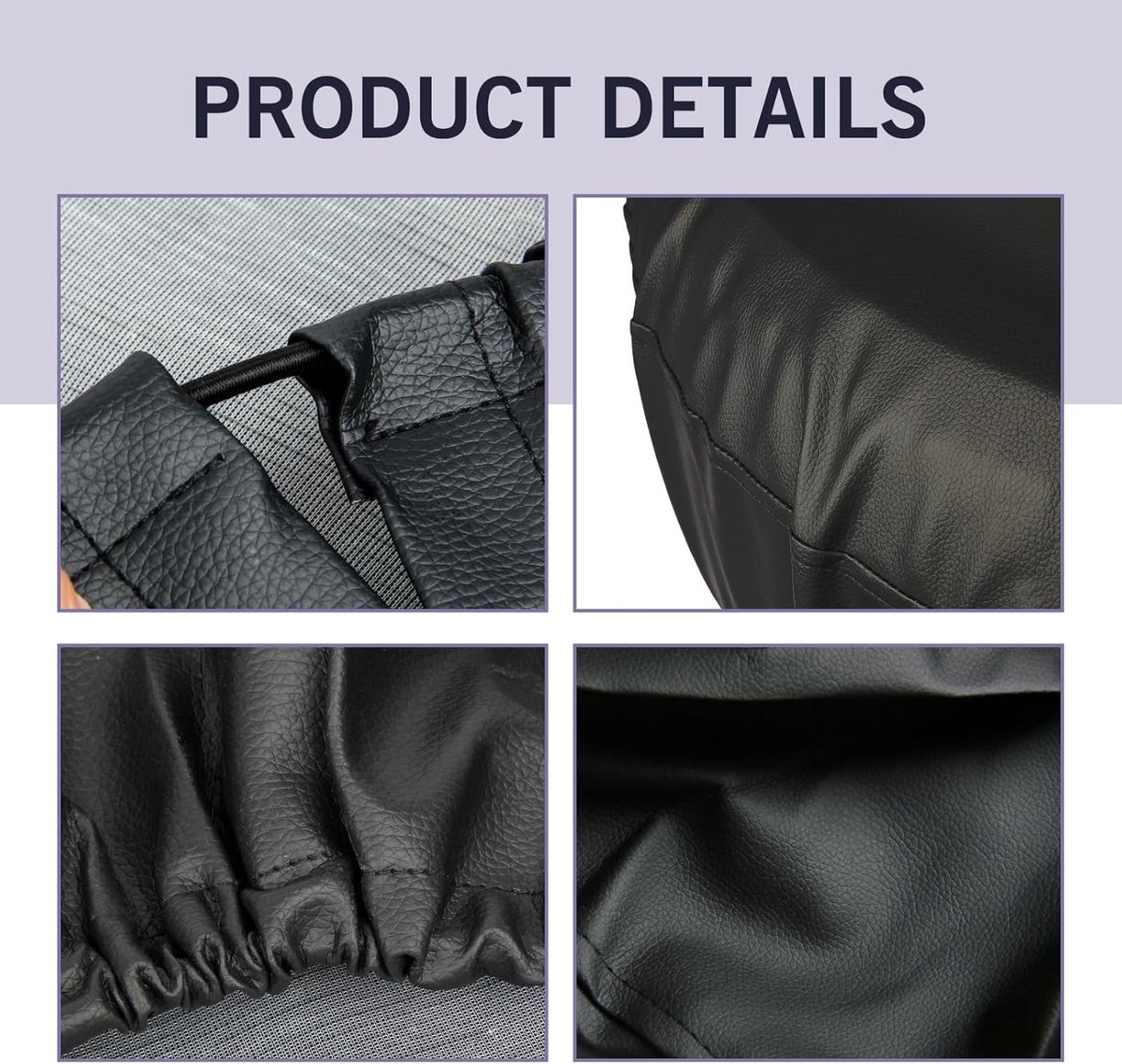 Tire cover - 14 inch - Tire covers - Spare tire cover - Tire dust cover - Spare wheel dust cover - Car tire protective cover - Spare wheel protective cover - Tire storage cover - PVC leather - Dust cover - suitable for tire diameters 65-69 cm - Black - Image 6