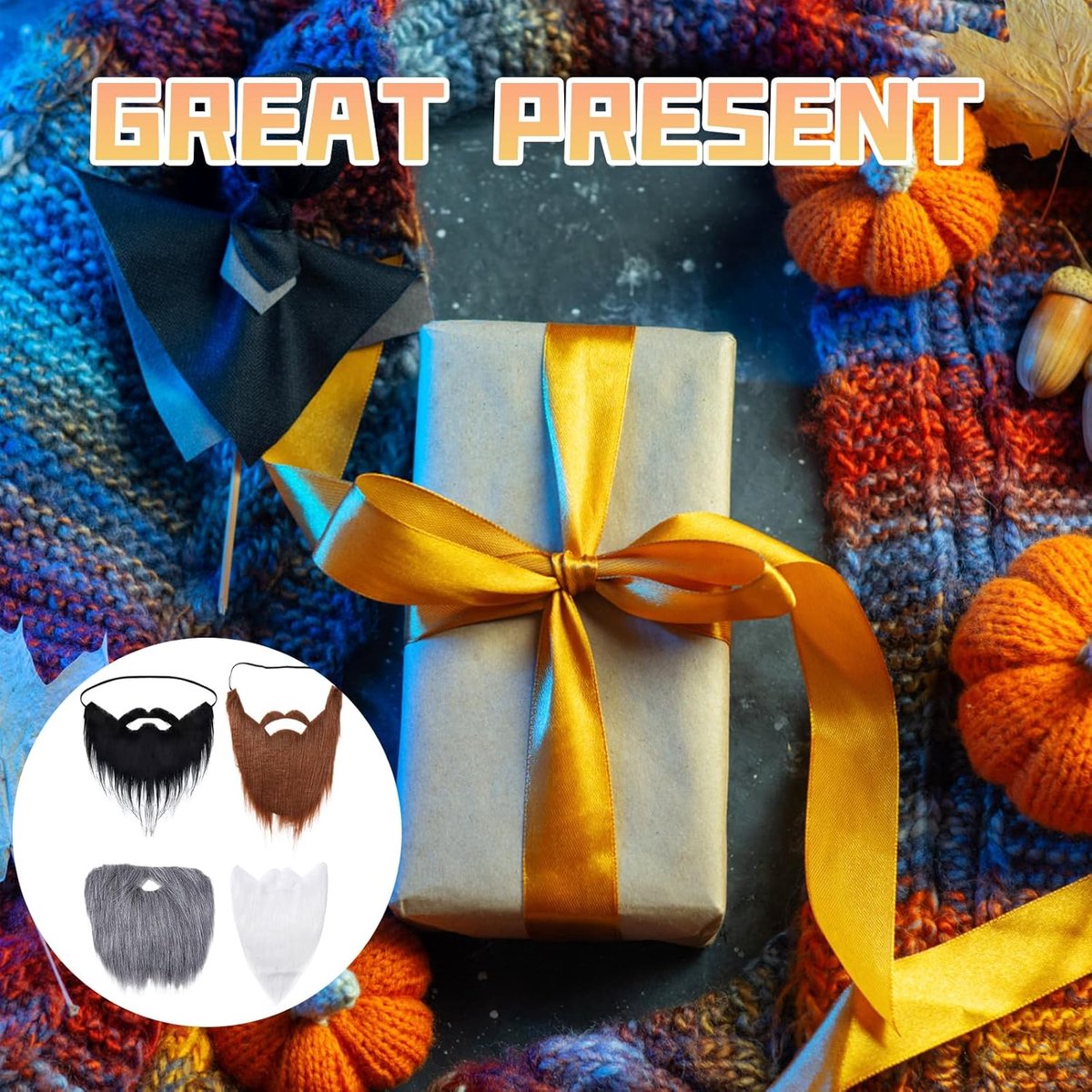 pieces - Fake beard - artificial beards - fake beards for parties - Halloween beards - Santa beards - adjustable elastic rope moustache props - role-playing accessories - for Halloween, Christmas, cosplay and party disguise - Image 6