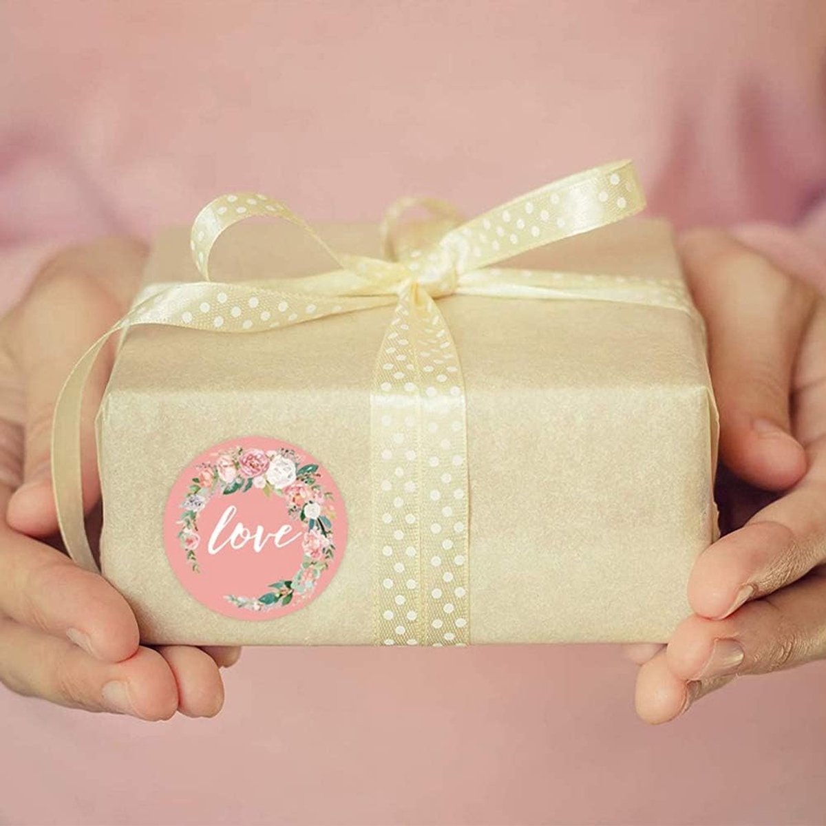 Label - 2 rolls (1000 pieces per roll) - Sealing sticker - Sealing sticker - Sticker - Flower stickers - Envelope sealing sticker - Gift sealing - Coded label stickers - self-adhesive labels - for gifts, wedding, birthday, party, packaging - Image 4