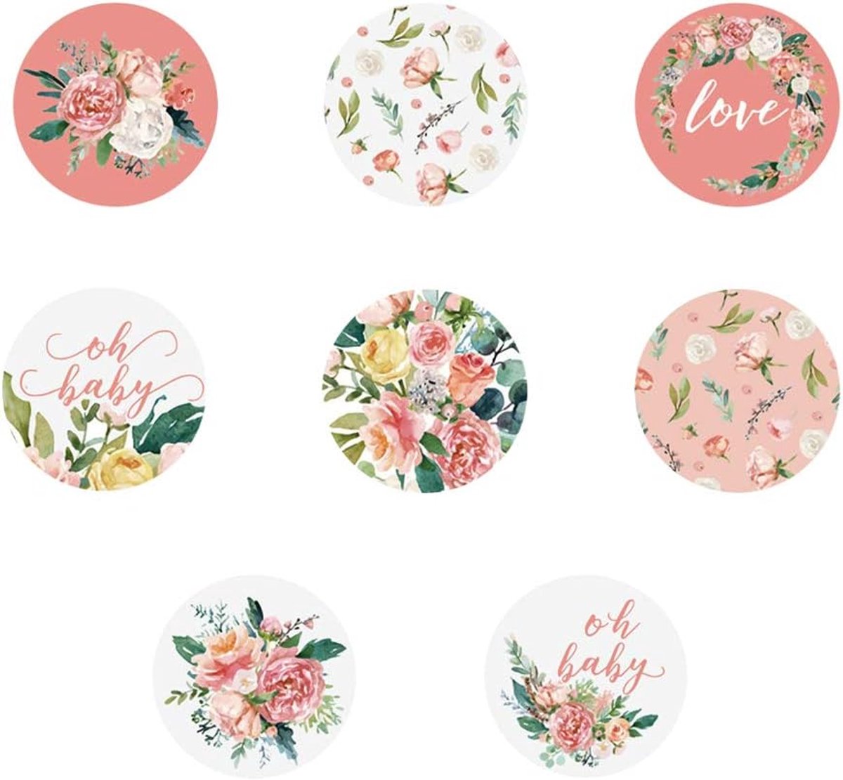 Label - 2 rolls (1000 pieces per roll) - Sealing sticker - Sealing sticker - Sticker - Flower stickers - Envelope sealing sticker - Gift sealing - Coded label stickers - self-adhesive labels - for gifts, wedding, birthday, party, packaging - Image 6