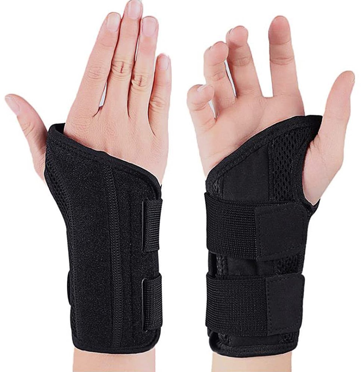 1 Pair Wrist Brace - Night Sleep Wrist Brace - Wrist Bandage - Wrist Reinforcer - Applicable wrist circumference less than 22 cm - Wrist Protection - Adjustable - cushioned support for pain relief in the carpal tunnel, tendinitis, and arthritis - Image 1