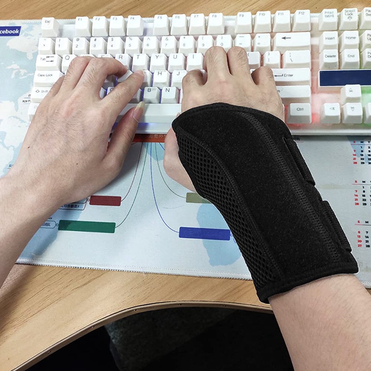 1 Pair Wrist Brace - Night Sleep Wrist Brace - Wrist Bandage - Wrist Reinforcer - Applicable wrist circumference less than 22 cm - Wrist Protection - Adjustable - cushioned support for pain relief in the carpal tunnel, tendinitis, and arthritis - Image 3