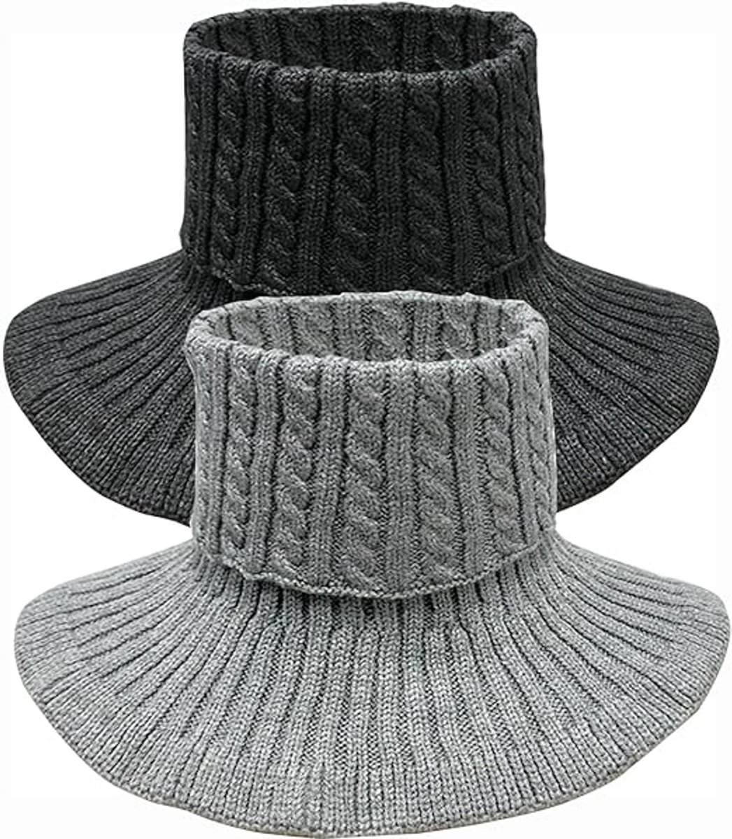 2 Pieces Faux Turtleneck - Faux Longneck Sweater - Women's Turtleneck - Women's Blouse Collar - Patch Turtleneck - Knitted Collar - Faux Knitted Collar - Turtleneck - Faux High Turtleneck - Fake Turtleneck - Turtleneck - Fake Turtleneck - Small Collar - W - Image 1