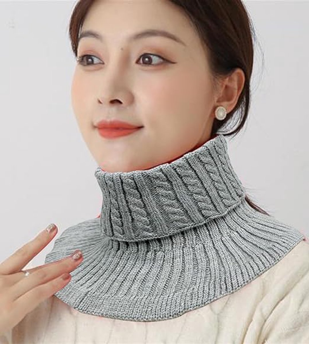 2 Pieces Faux Turtleneck - Faux Longneck Sweater - Women's Turtleneck - Women's Blouse Collar - Patch Turtleneck - Knitted Collar - Faux Knitted Collar - Turtleneck - Faux High Turtleneck - Fake Turtleneck - Turtleneck - Fake Turtleneck - Small Collar - W - Image 4