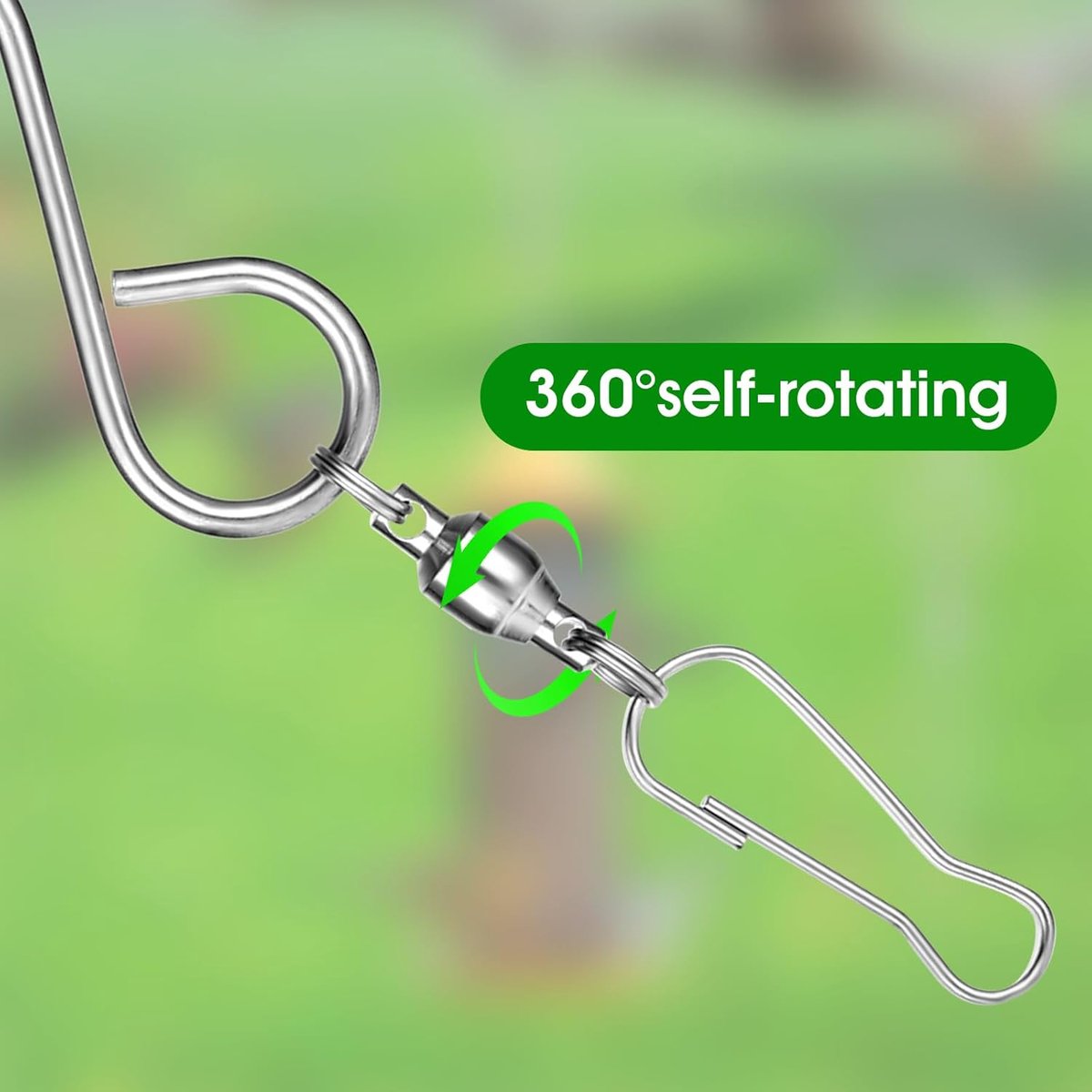 Set of 12 wind swivel hooks - Suitable for 360-degree hanging plants - Double 360-degree rotatability - Wind chimes, light clips - Bird feeders - Bird baskets - Bird baths - Hanging plant clips - Image 2