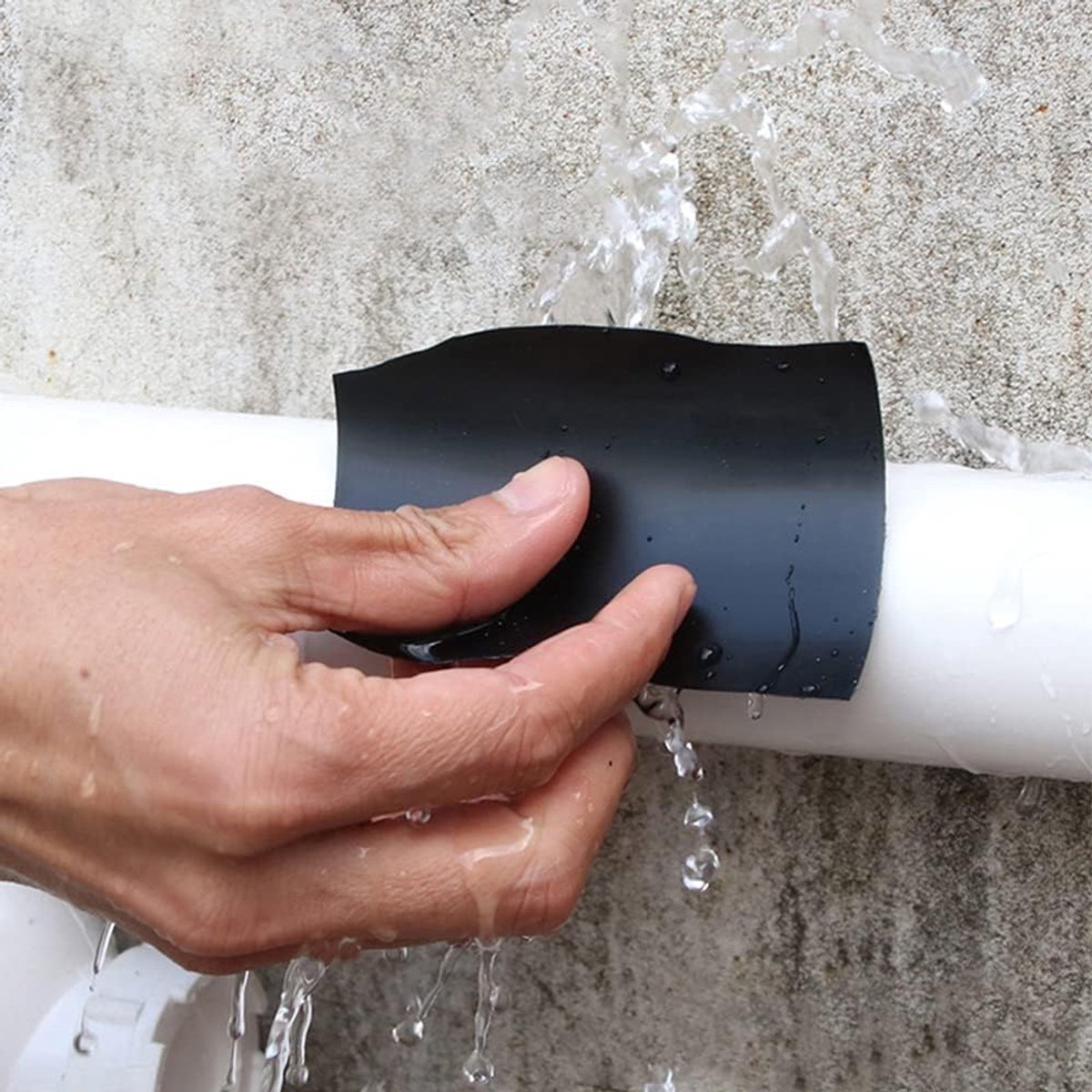 1.5 m*10 cm - waterproof repair tape - for repairing swimming pools, tents and ponds - repair tape - waterproof adhesive tape - leak-proof tape - insulation tape - sealing tape - for pipes, tents, swimming pools - black - Image 4