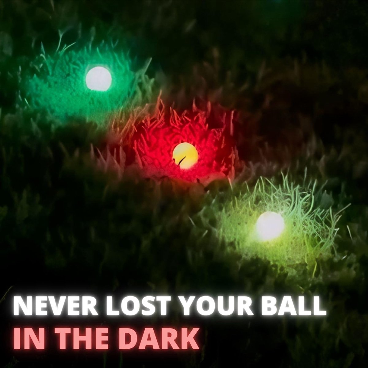 golf balls - 6 Pieces - Glow in the Dark golf balls - LED illuminated golf balls - multicolour - Image 5