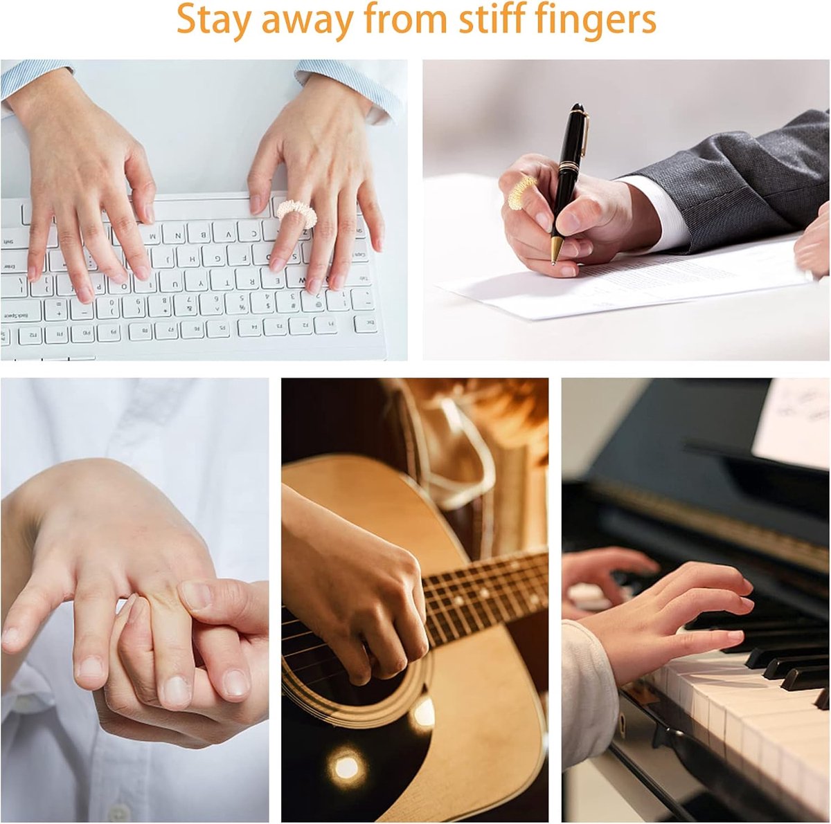 12 Finger Massage Rings - Finger Massage Rings - Acupressure Rings - Acupressure Rings - Finger Splints - Finger Massage Rings - For teenagers, adults - Relieves anxiety, relaxation - Massage improves blood circulation - One size - Image 6