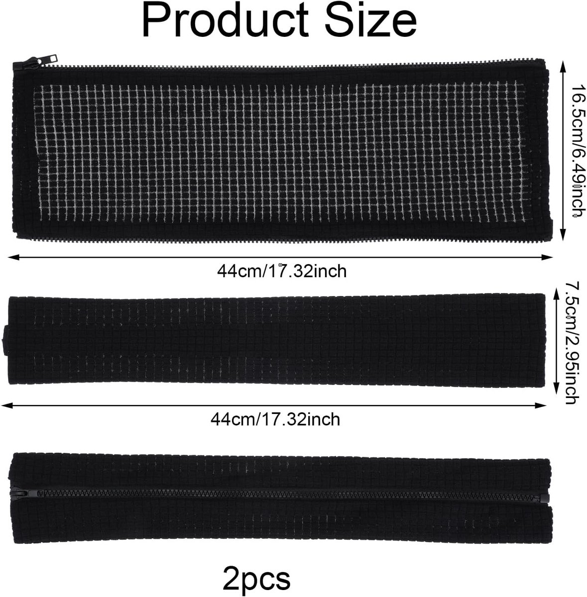 1 pair - office chair armrest covers - Office chair armrest cover - Computer chair armrest cover - Removable - Elastic - Waterproof - Chair armrest covers - Dust cover - Armrest protector - for desk and gaming chairs - 45*16 cm - black - Image 2