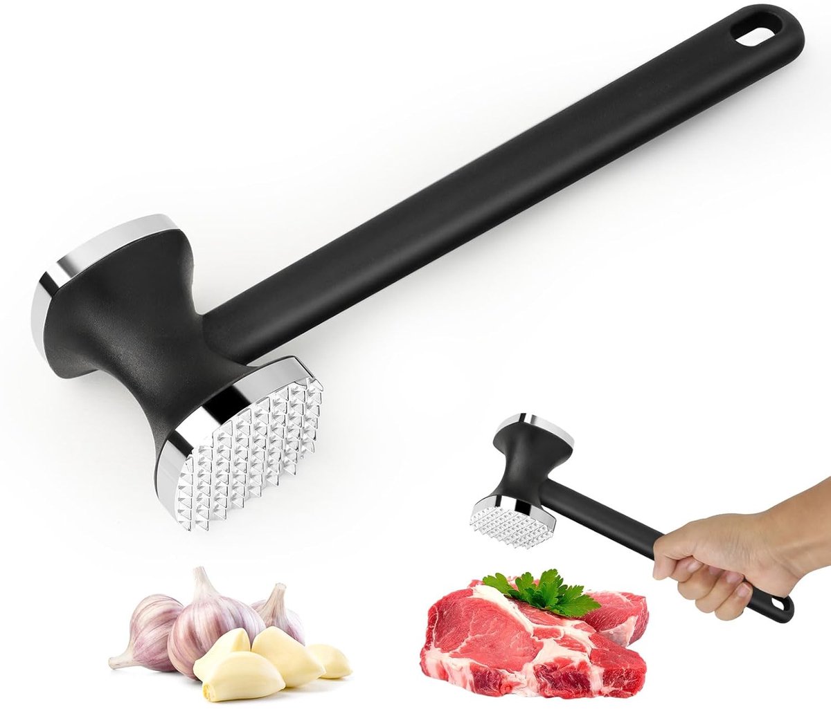 Double-sided meat tenderizer - High quality - Ergonomic design - Image 1