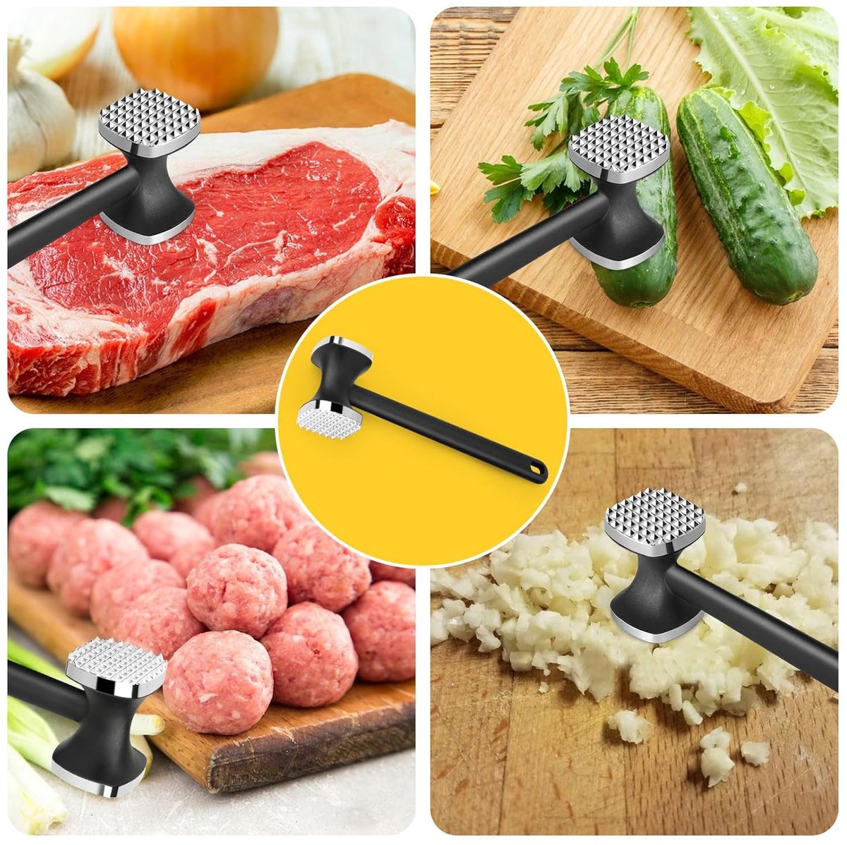 Double-sided meat tenderizer - High quality - Ergonomic design - Image 3