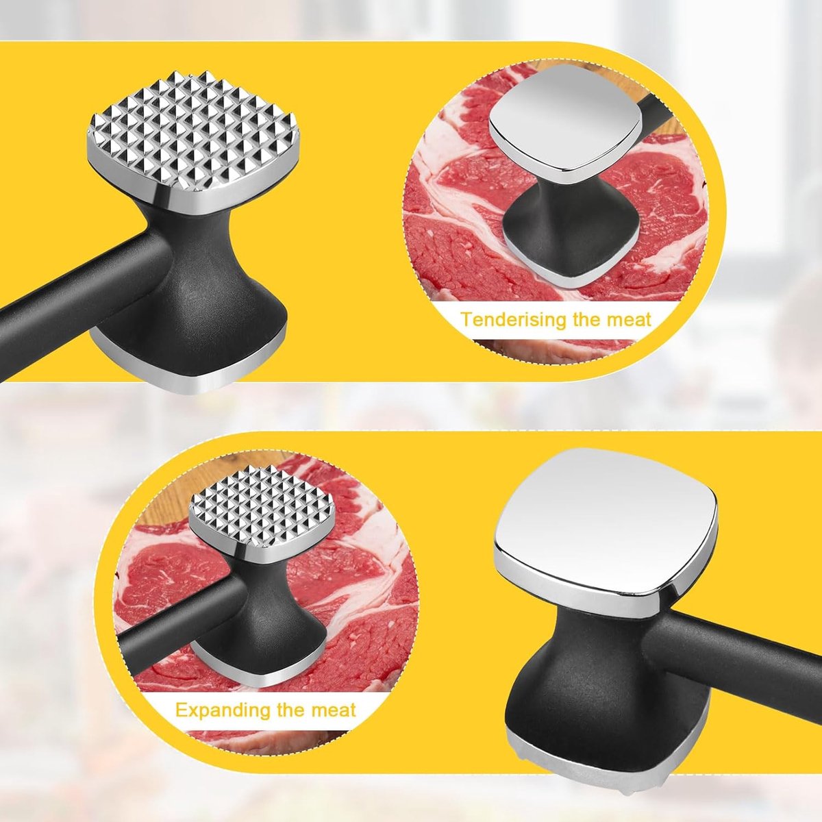 Double-sided meat tenderizer - High quality - Ergonomic design - Image 5
