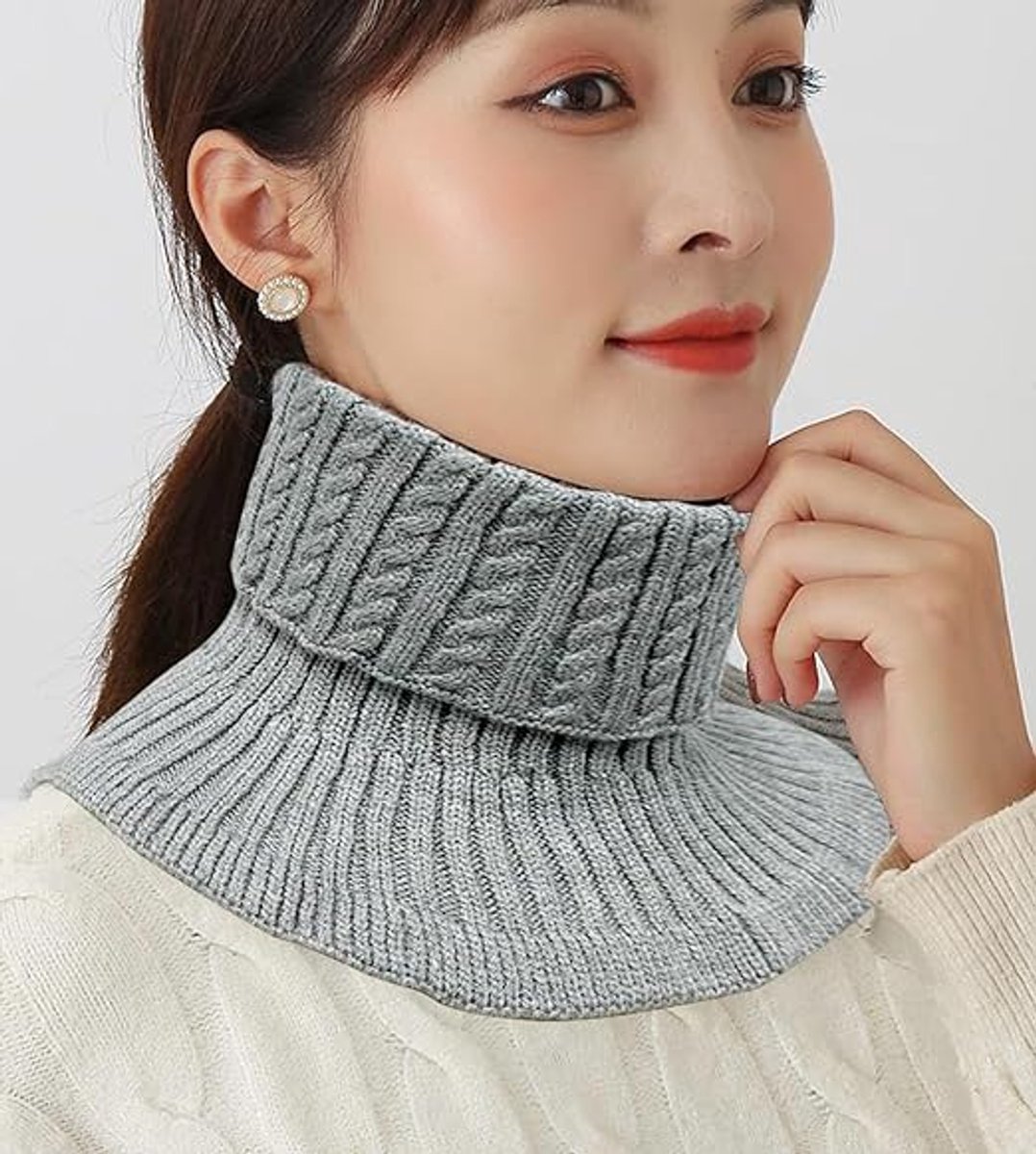 2 Pieces Faux Turtleneck - Faux Longneck Sweater - Women's Turtleneck - Women's Blouse Collar - Patch Turtleneck - Knitted Collar - Faux Knitted Collar - Turtleneck - Faux High Turtleneck - Fake Turtleneck - Turtleneck - Fake Turtleneck - Small Collar - W - Image 5