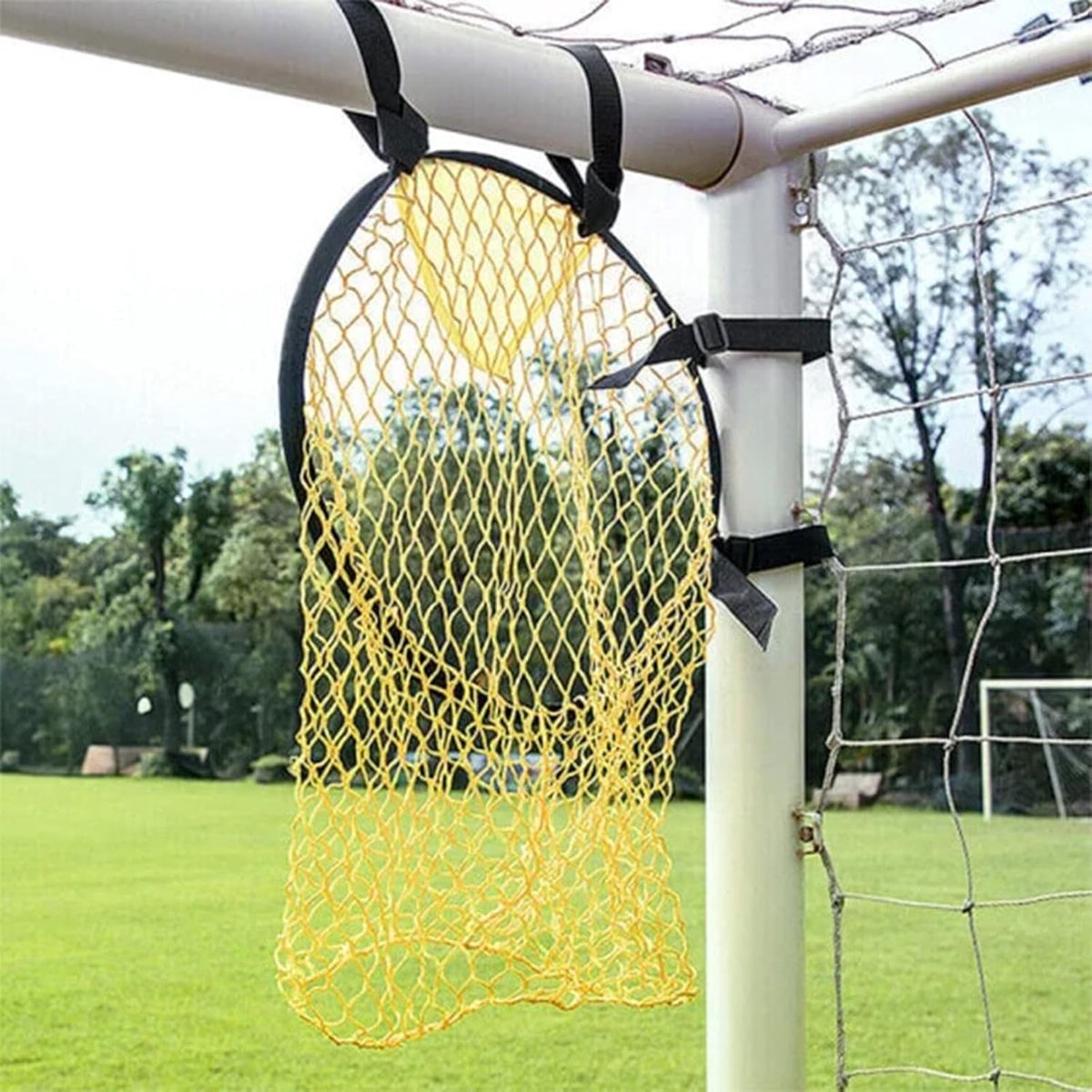 Football Net - Cross Target with Ball Net - Football Goal Net - Football Goal - Target Net - Training Equipment - Football Cross - Football Training - Football Training Equipment - Football Goal Net - for precision training - 45*60 cm - yellow - Image 3