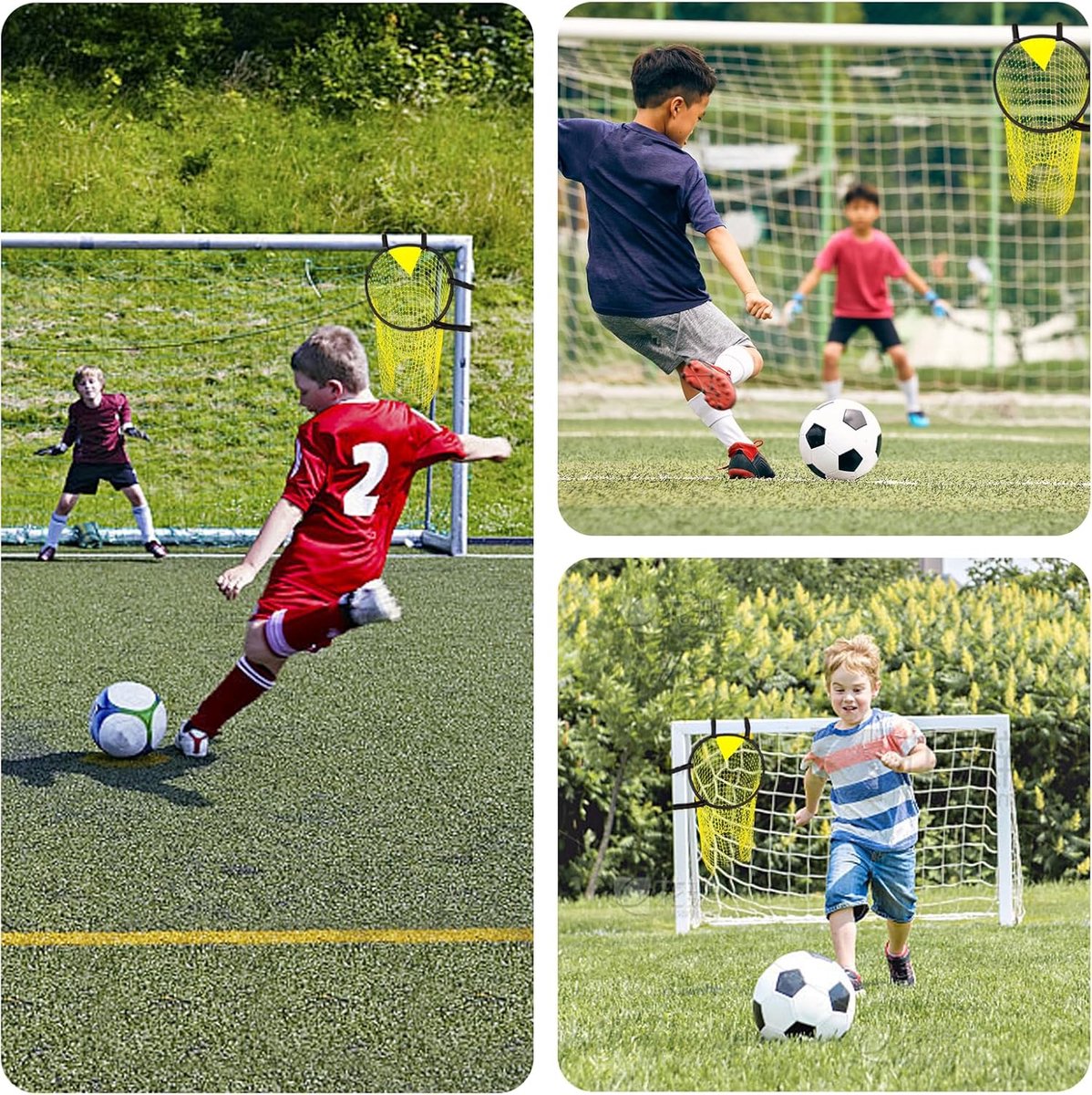Football Net - Cross Target with Ball Net - Football Goal Net - Football Goal - Target Net - Training Equipment - Football Cross - Football Training - Football Training Equipment - Football Goal Net - for precision training - 45*60 cm - yellow - Image 5