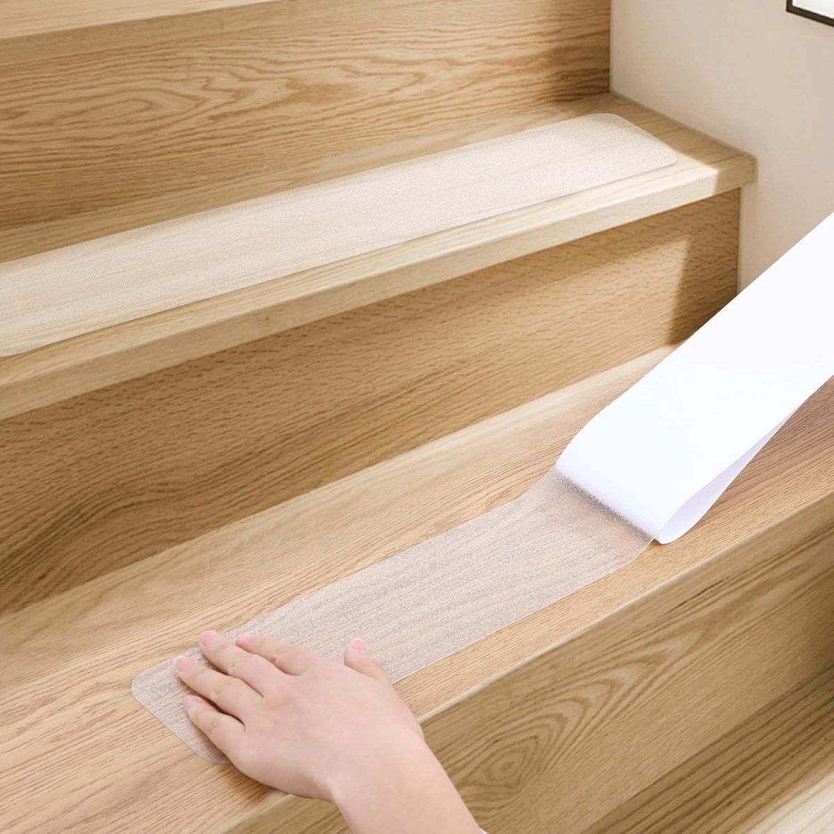 15 pieces - Anti-slip Stickers - 10*60 cm - Anti-slip strips - Anti-slip stickers for stairs - Anti-slip floor stickers - Peva anti-slip stickers - Transparent anti-slip strips for stairs - waterproof grip tape - for children, the elderly, dogs, pets - Image 5