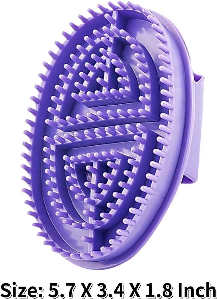 pieces - Massage Brush - Meridian Pressure Brush - Dry Brushing - Essential Oil Brush - Bath Brush - Body Scrub Bath Body Brush - SPA Massager - for Meridian Scalp Full Body Relaxation Massage, relieves muscle tension - Purple - Image 5