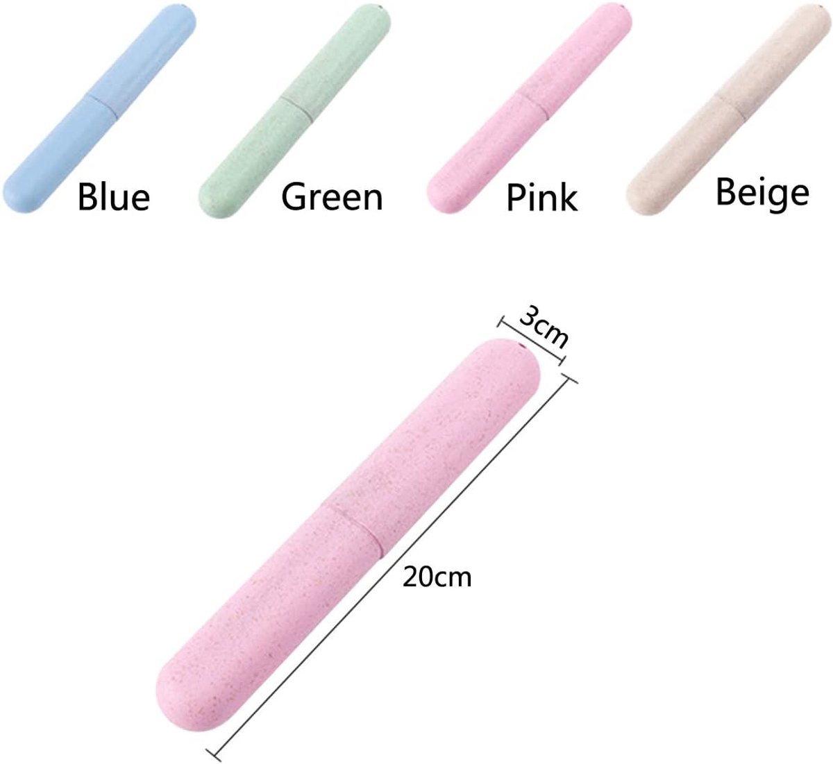 4 pieces - Toothbrush Case - Portable Toothbrush Box - Travel Toothbrush Box - Travel Toothbrush Bag - Toothbrushes Toothbrush Box - for travel, camping, school - blue, green, pink, beige - Image 5