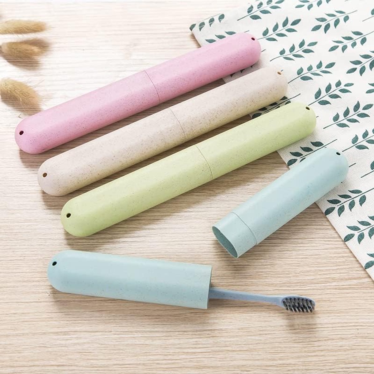 4 pieces - Toothbrush Case - Portable Toothbrush Box - Travel Toothbrush Box - Travel Toothbrush Bag - Toothbrushes Toothbrush Box - for travel, camping, school - blue, green, pink, beige - Image 6