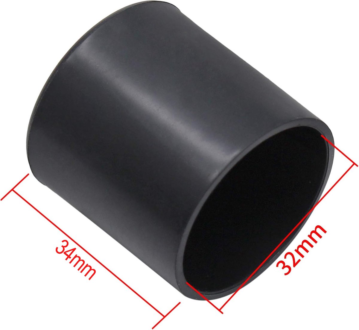 20 pieces - Chair Leg Caps - 32*32*34mm - furniture leg covers - Round rubber furniture leg protectors - Chair protector - floor protection - chair leg protectors - chair socks - for chair legs, table and sofa - black - Image 2