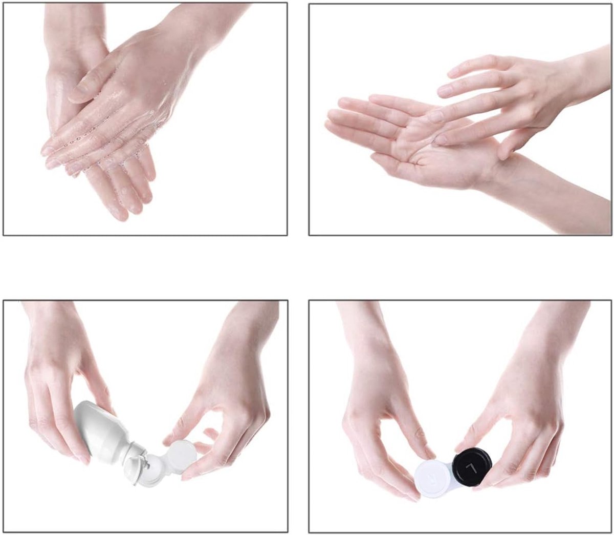 20 Pieces Colorful Contact Lens Holder - Contact Lens Cases - Lens Tray - Portable Contact Lens Holder - Contact Lens Case - Lens Holders - Travel Contact Lens Holder - Contact Lens Holder - Handy for On the Go - Green Blue Pink Black Purple - Image 5