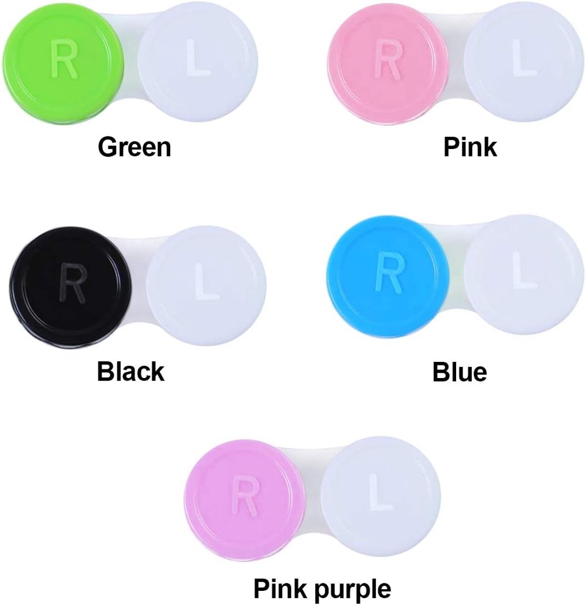20 Pieces Colorful Contact Lens Holder - Contact Lens Cases - Lens Tray - Portable Contact Lens Holder - Contact Lens Case - Lens Holders - Travel Contact Lens Holder - Contact Lens Holder - Handy for On the Go - Green Blue Pink Black Purple - Image 6