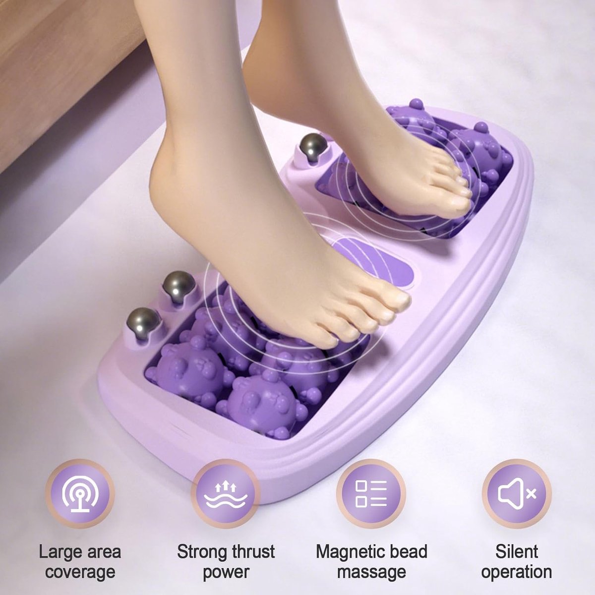 Foot massage device - Foot massage roller - Portable double foot massager roller - Massage ball - Foot massage - double foot massager roller for relieving plantar fasciitis pain and improving circulation, portable foot massager tool - Image 4