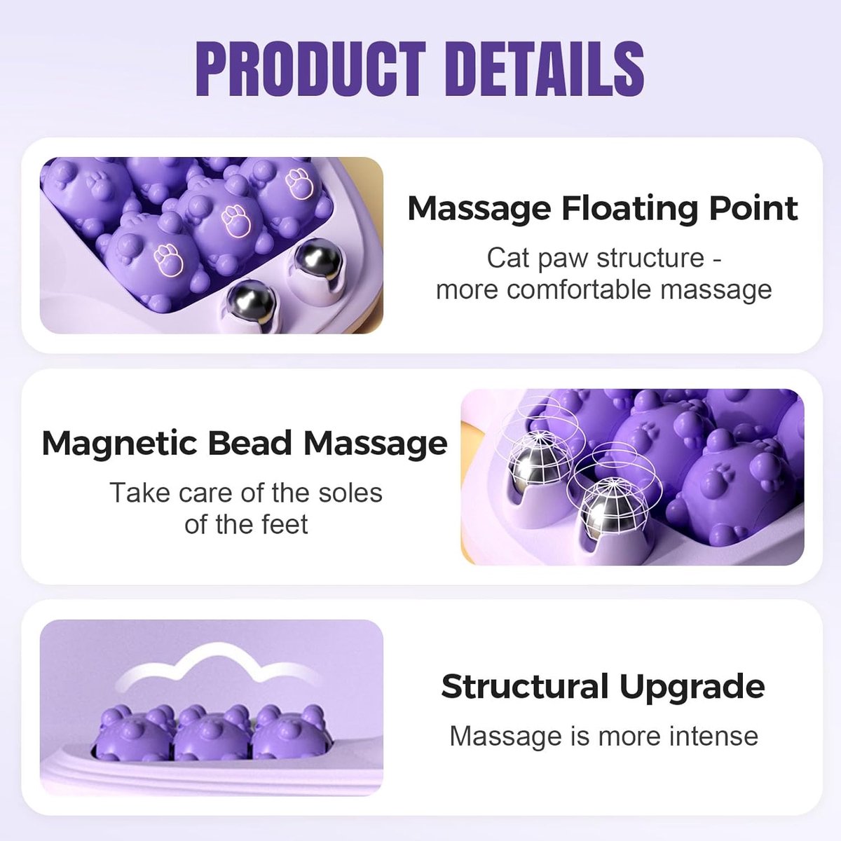 Foot massage device - Foot massage roller - Portable double foot massager roller - Massage ball - Foot massage - double foot massager roller for relieving plantar fasciitis pain and improving circulation, portable foot massager tool - Image 6