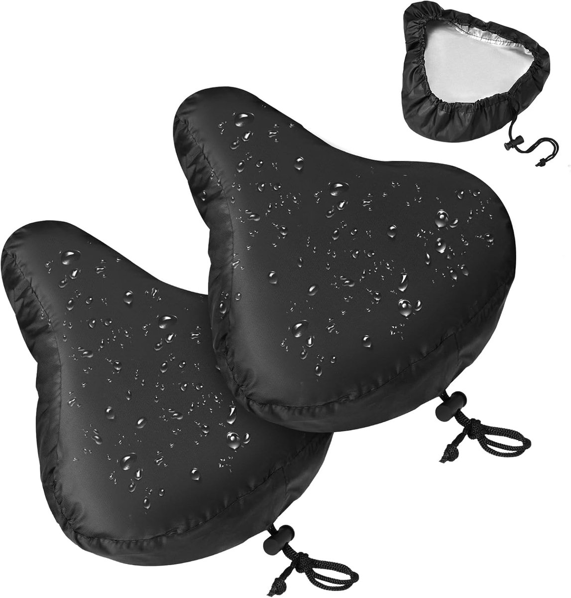 2 pieces - Bicycle Saddle Cover - Bicycle Saddle Cover - Waterproof Saddle Cover - Cover for Bicycle Saddle - Rain Cover - Saddle Cover - with drawstring - outdoor saddle cover - bicycle accessories - waterproof - universal - rain and dust protection - 24 - Image 1