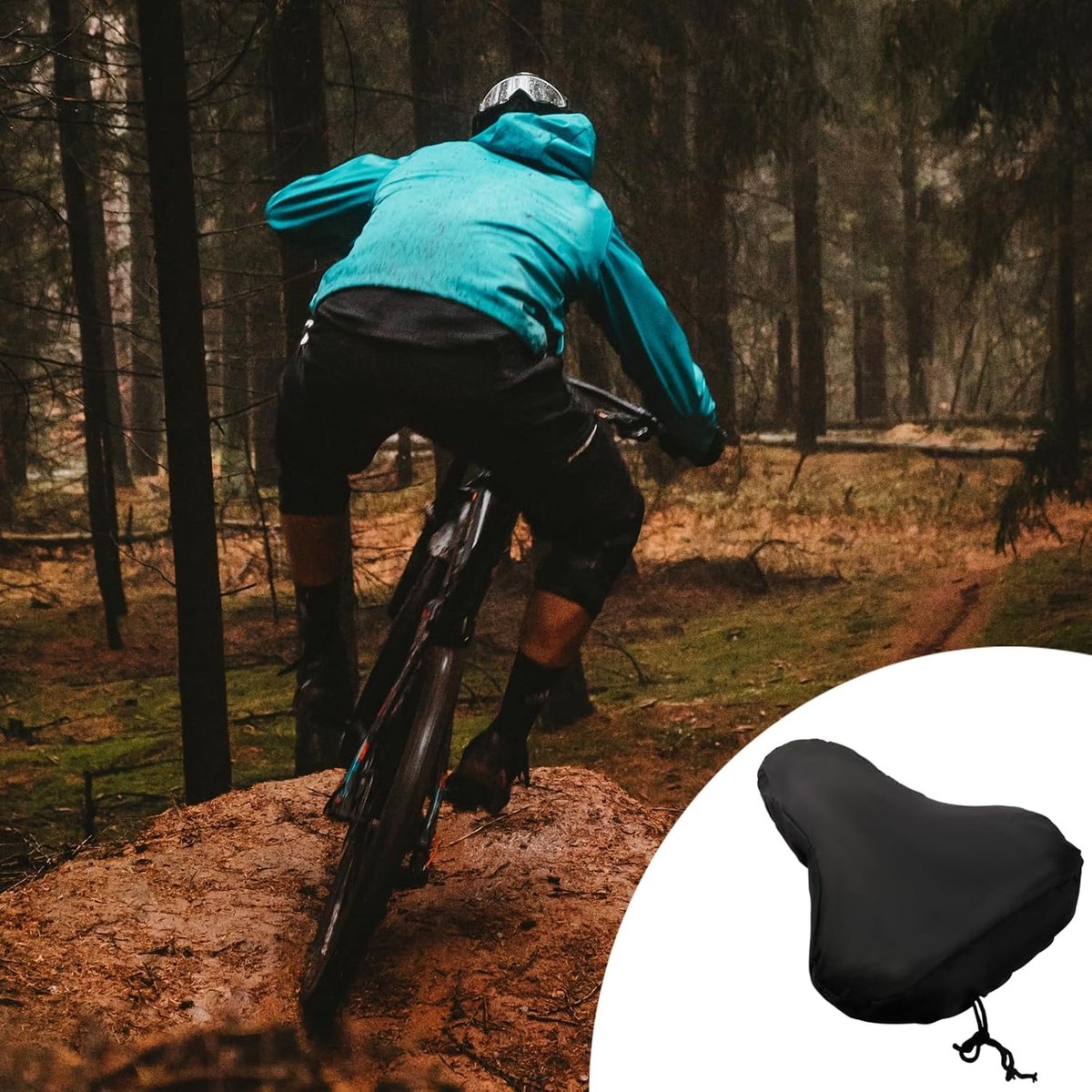 2 pieces - Bicycle Saddle Cover - Bicycle Saddle Cover - Waterproof Saddle Cover - Cover for Bicycle Saddle - Rain Cover - Saddle Cover - with drawstring - outdoor saddle cover - bicycle accessories - waterproof - universal - rain and dust protection - 24 - Image 2