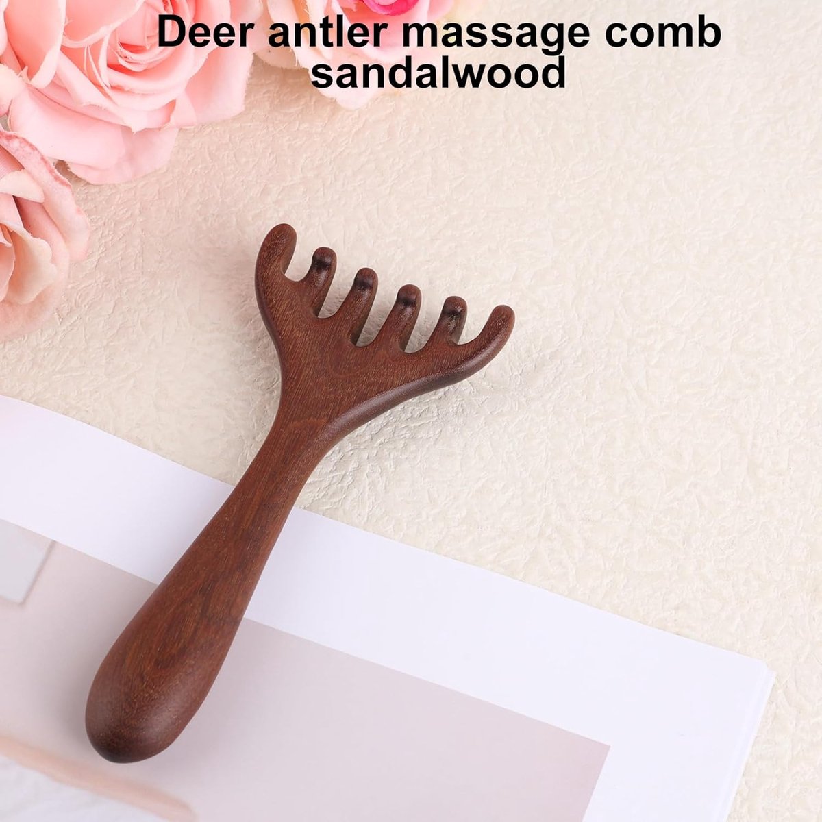 BOXOB 2pcs Wooden Head Massager, Portable Head Scratcher for Deep Relaxation Durable Wooden Comb Wooden Scalp Massager Gift for Family and Friends - Image 4