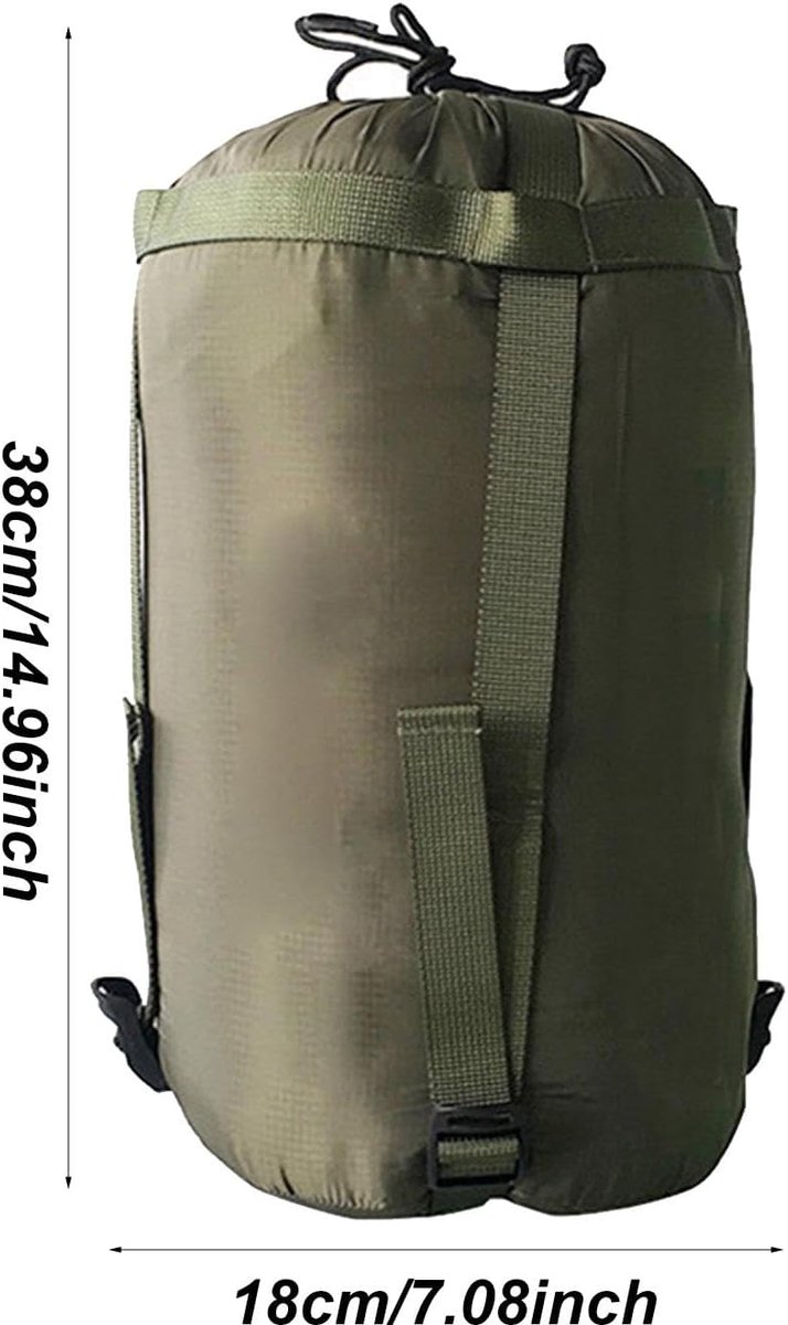 Compression bag - Sleeping bag compression bag - Sleeping bag storage bag - Storage bag - Backpacking storage bags - Portable sleeping bag storage bag - Lightweight backpack bag - Camping storage bag - for travel, camping and outdoor backpacking - Green - - Image 5