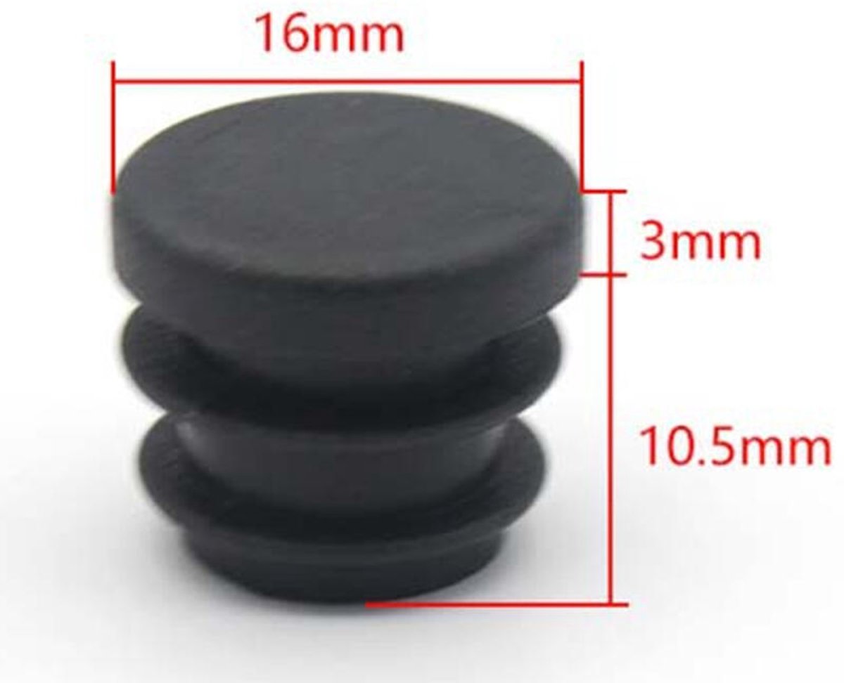 32 pieces - Furniture mats - 16 mm - furniture legs - furniture leg pads - round plastic plugs - end caps for pipes - furniture glides - for tables and chairs - black chair leg protectors - for hardwood floor tiles - black - Image 5